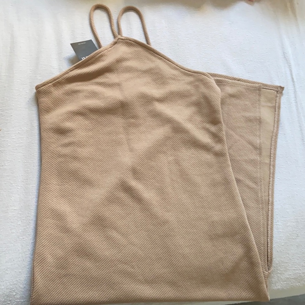 Forever 21 Nude Halter top slit dress